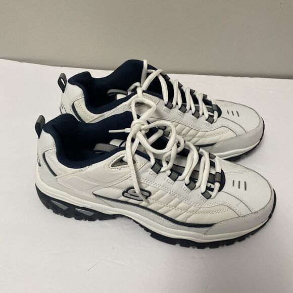Skechers Mens Energy After Burn Sneaker 13 White Leather 50081 Athletic Casual main image 5
